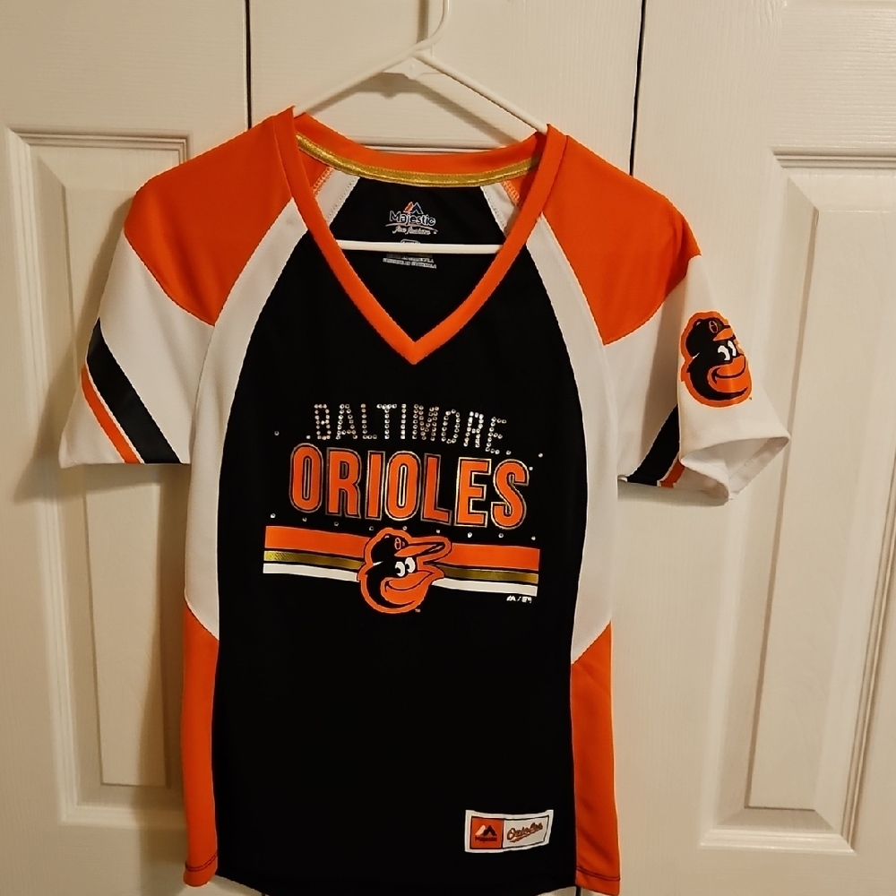 Majestic Baltimore Orioles Kids Jersey - Black, Orange, White